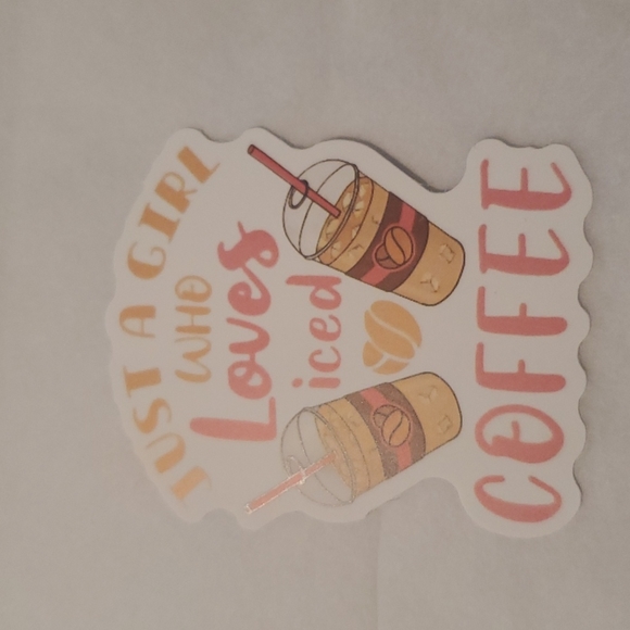 Just a Girl who Loves Iced Coffee Sticker - Picture 3 of 4